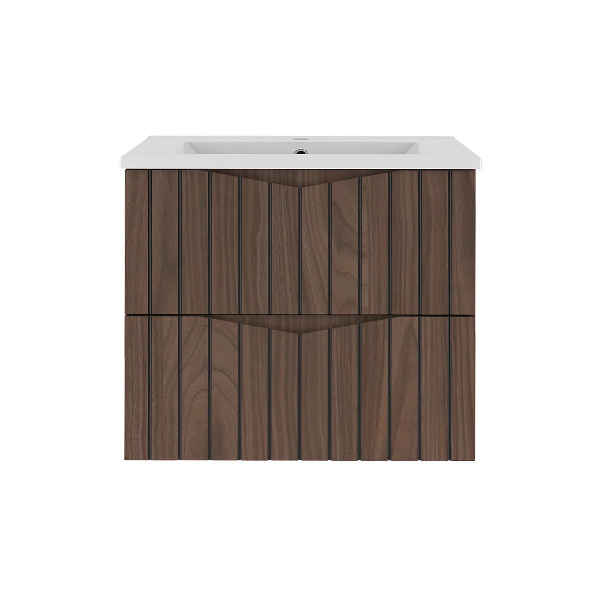 WASCHTISCH 60cm Siena Holz und Schwarz - Schwarz, Holzwerkstoff (60/50/45.8cm) - Petits-meubles