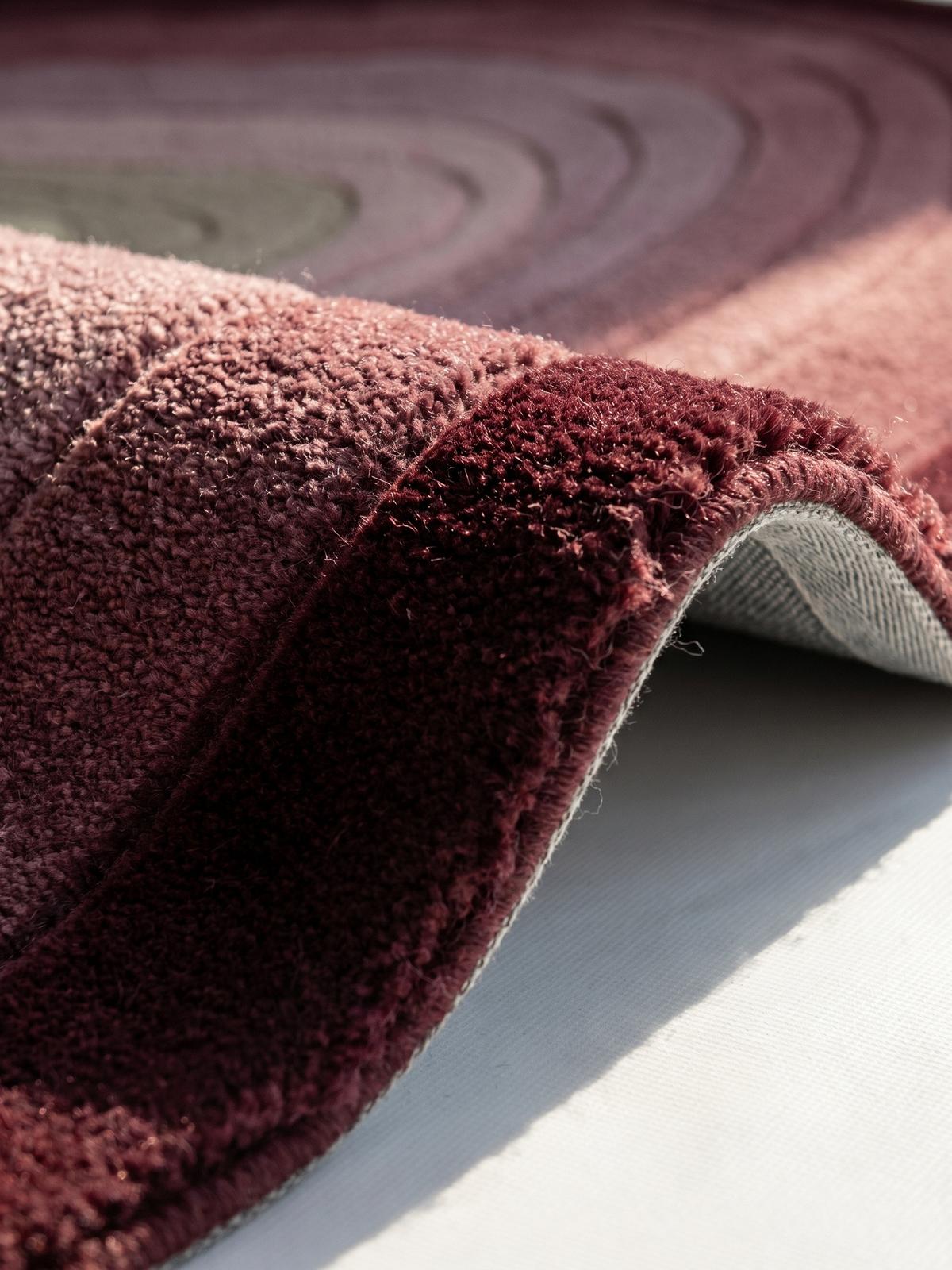 TEPPICH aus Wolle PARRET in Maulbeere, abstrakt, 160 x 230 cm - Rot, Textil (230/160cm) - KADIMA DESIGN