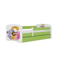 KINDERBETT ZOO mit Schublade und Matratze 160/80 - Grün, Holzwerkstoff (80/160cm) - RAUMHIRSCH FURNITURE