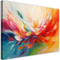 LEINWANDBILD Abstraktion des Farbausdrucks 60x40cm - Multicolor, Textil (60/40cm) - Feeby