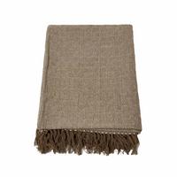 WOHNDECKE Malda 150/200 cm, Baumwolle mit Rautenmuster - Braun, Textil (150/200cm) - Homescapes
