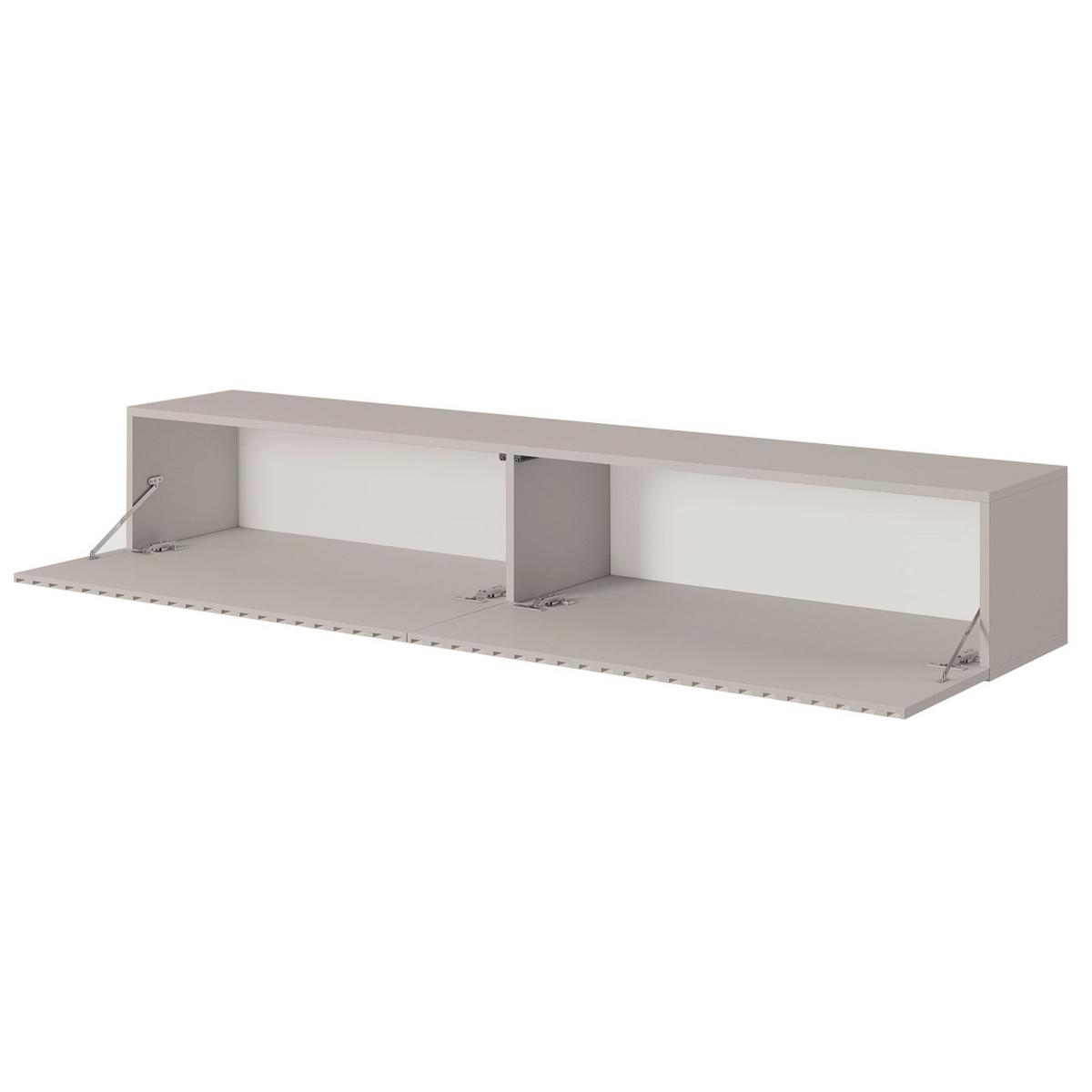 TV-HÄNGEBOARD Telire graubeige mit Lamellenfronten 175 cm - Greige, Holzwerkstoff (175/30/31.6cm) - Selsey