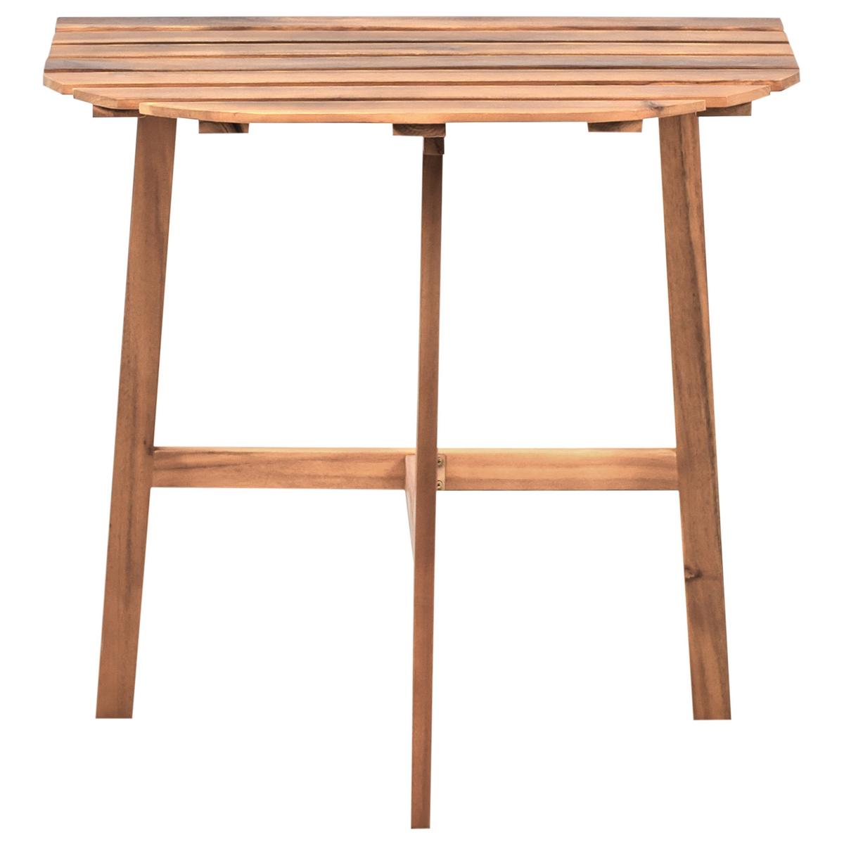 BISTROTISCH 44/70 cm Akazienholz Braun Osigo - Braun, Holz (44/70/72cm) - Beliani