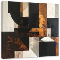 LEINWANDBILD 3D und geometrisch 50x50cm - Braun, Textil (50/50cm) - Feeby