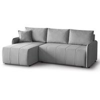 ECKSCHLAFSOFA Capri grau - Schwarz/Grau, Kunststoff/Textil (223/156cm) - Beautysofa