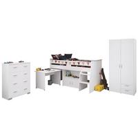 KINDERZIMMER SET Parisot Reverse 3-tlg. Holzdekor Weiß - Weiß, Kunststoff (100/1/200cm) - 58aufmkessel