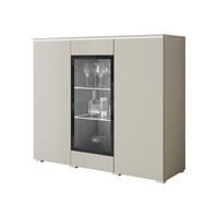 KOMMODE Vera 120 mit weißer LED Beleuchtung - Kaschmir/Silberfarben, Holzwerkstoff/Kunststoff (120/104/40cm) - MIRJAN24