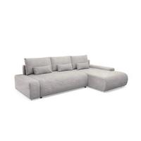 ECKSOFA Ivana 3 Sitzplätze Hellgrau - Hellgrau, Holz (265/172cm) - Petits-meubles