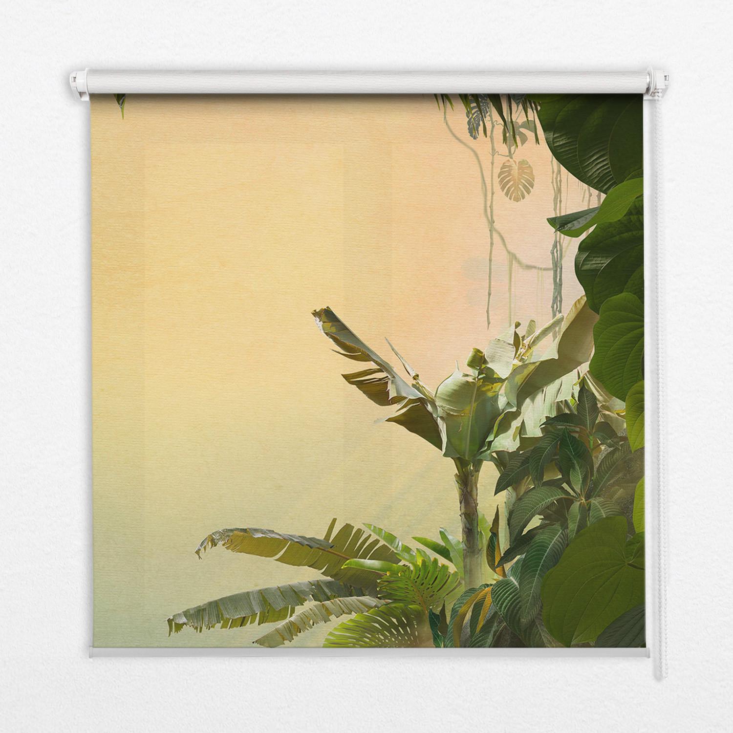 INNENROLLO - Fensterrollo - Rollo - 150x140 cm - Pflanzenrahmen - Grün, Kunststoff (150/140/0.5cm) - TULUP