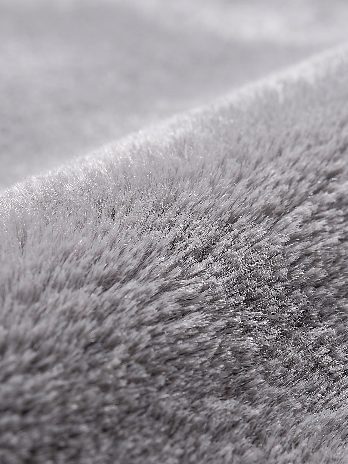 HOCHFLORTEPPICH Antirutsch Uni ALDAN Polyester Grau 140 x 200 cm - Grau, Textil (140/200cm) - KADIMA DESIGN