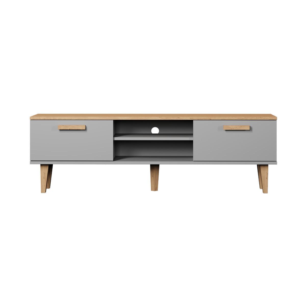 TV-MÖBEL Denver Grau - Grau, Holzwerkstoff (35/47/160cm) - Petits-meubles