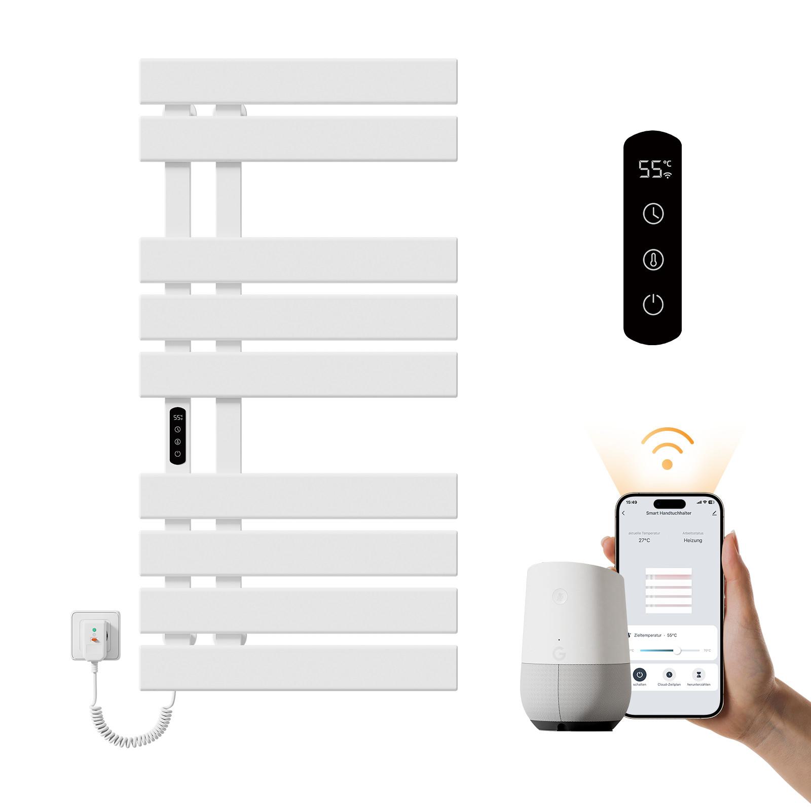 HEIZKÖRPER Elektrisch WLAN Thermostat Weiß 100/50 cm - Weiß, Metall (50/100/11cm) - EMKE