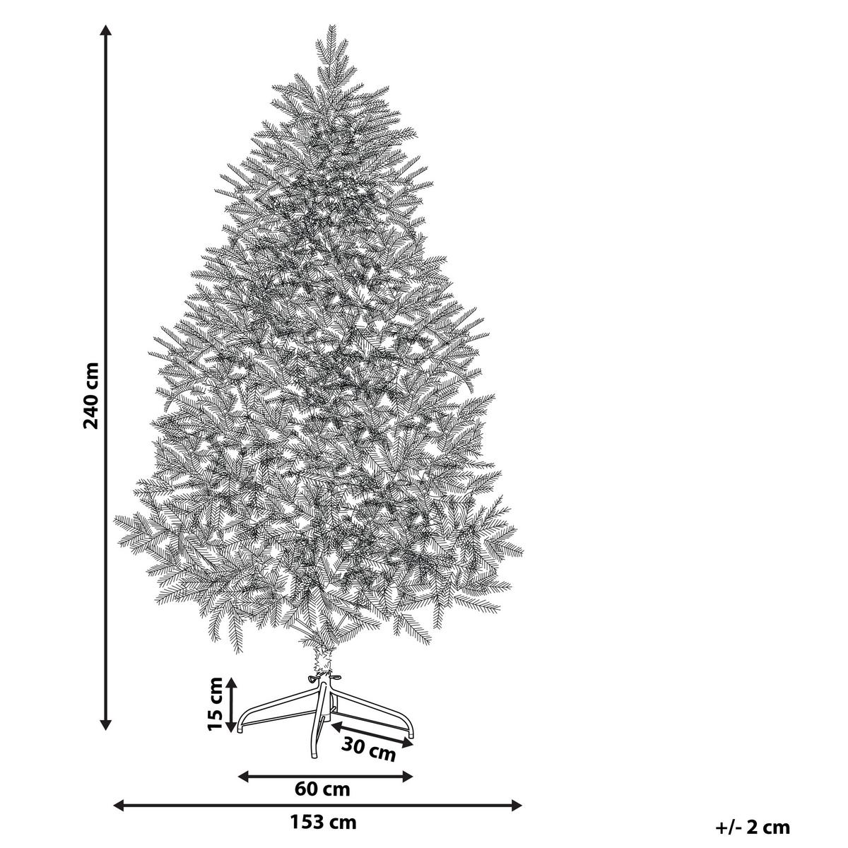WEIHNACHTSBAUM 240 cm Grün Huxley - Grün, Kunststoff (240cm) - Beliani