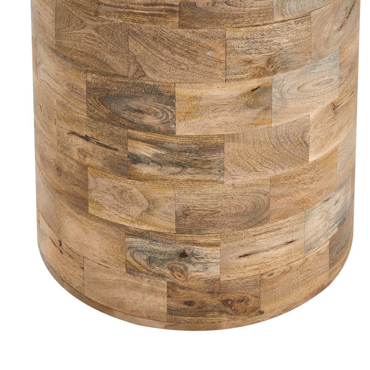 ESSTISCH Hellbraun 110/110 cm Mangoholz Murtle - Hellbraun, Holz (110/110/77cm) - Beliani