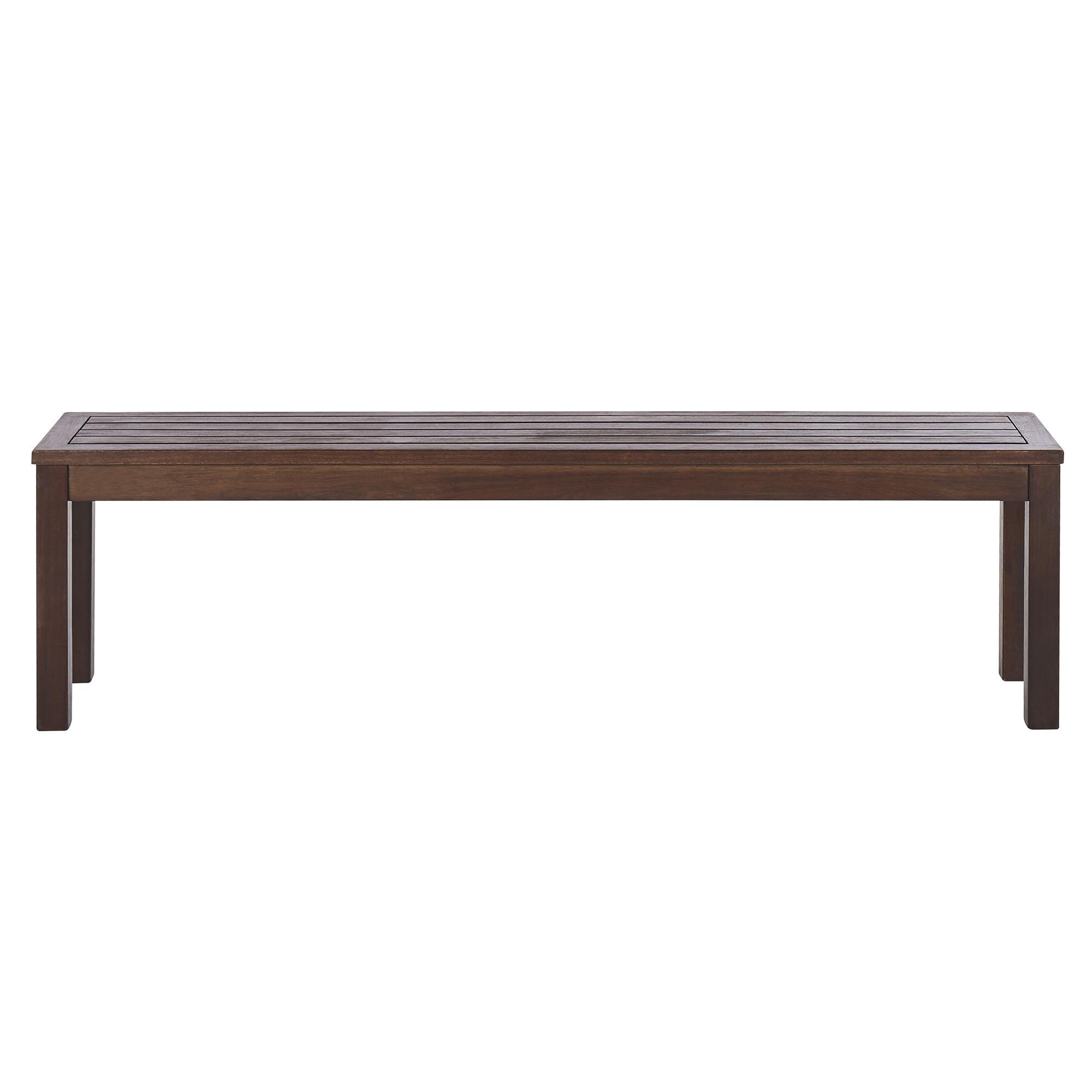 GARTENBANK Eukalyptusholz dunkelbraun 160 cm Tuscania - Dunkelbraun, Holz (160/45/35cm) - Beliani