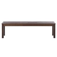 GARTENBANK Eukalyptusholz dunkelbraun 160 cm Tuscania - Dunkelbraun, Holz (160/45/35cm) - Beliani