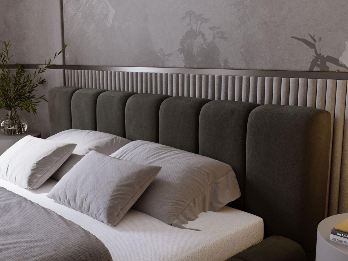 POLSTERBETT Orio 180x200 Dunkelgrau - Dunkelgrau, Textil (180/200cm) - Graingold