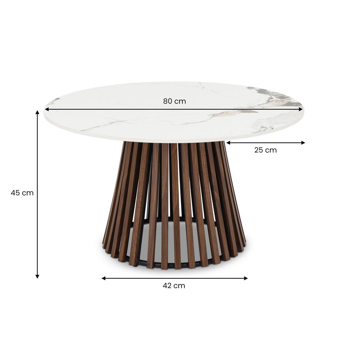 COUCHTISCH BERGA weiß - Weiß, Holzwerkstoff (80/80/45cm) - IDIMEX