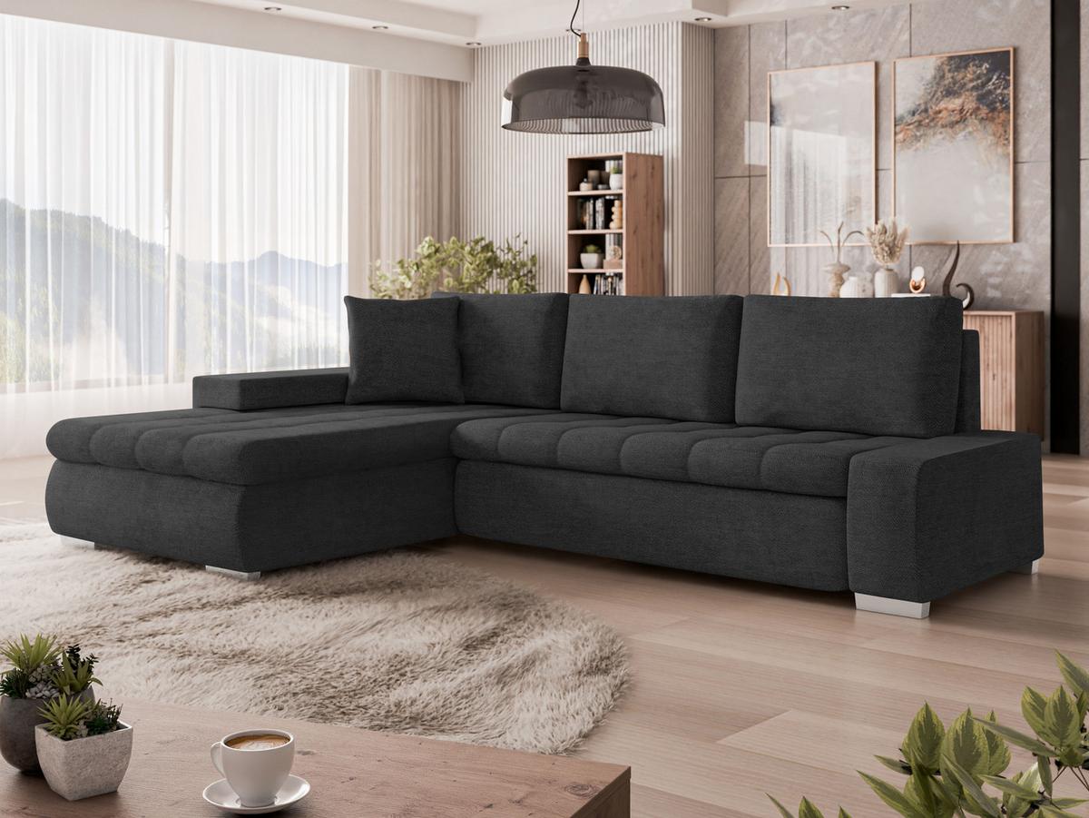 ECKSOFA Orkan Mini - Anthrazit, Holz/Textil (265/185cm) - MIRJAN24