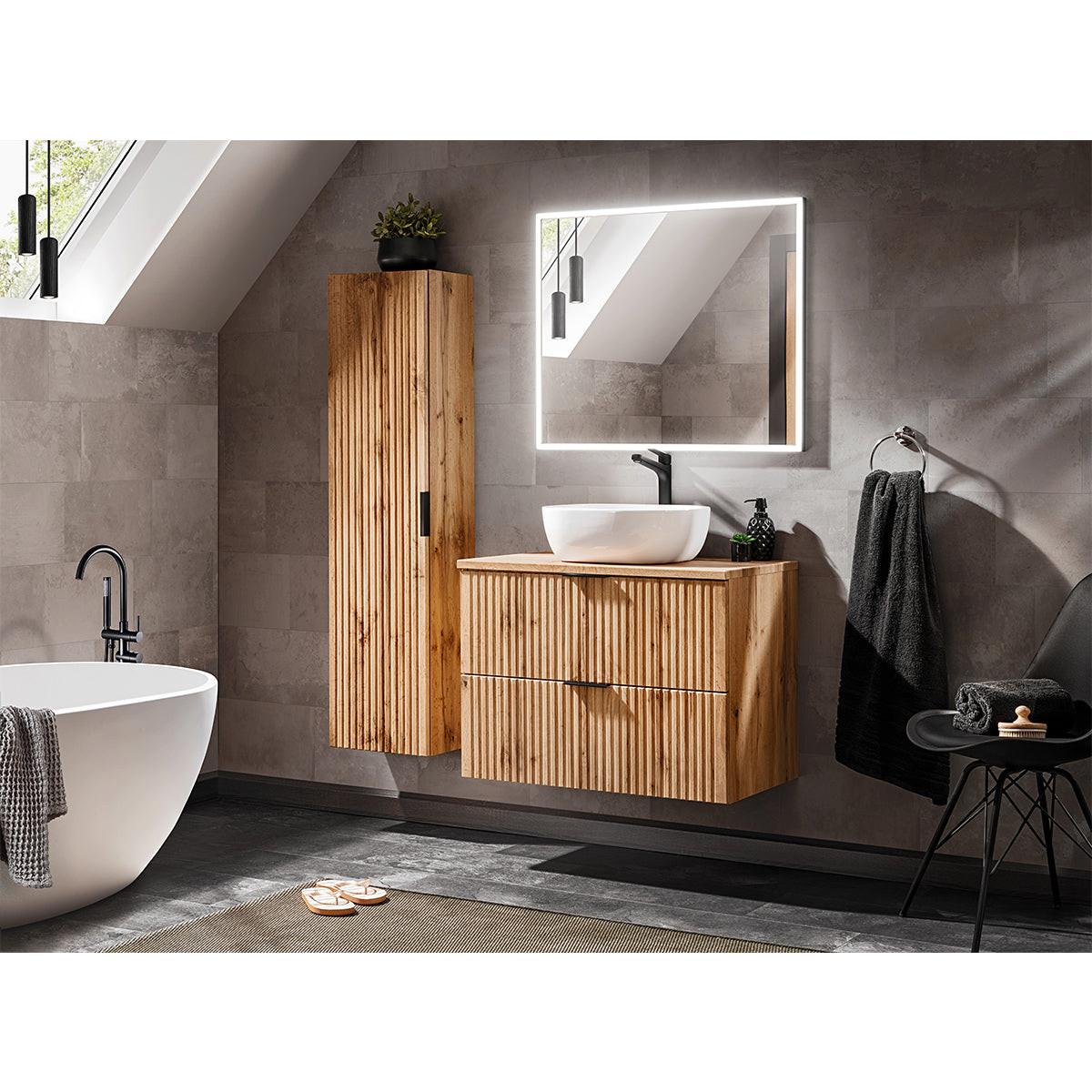 WASCHTISCHUNTERSCHRANK 80.6cm Adriel Holz - Braun, Holzwerkstoff (80.6/59/46cm) - Petits-meubles