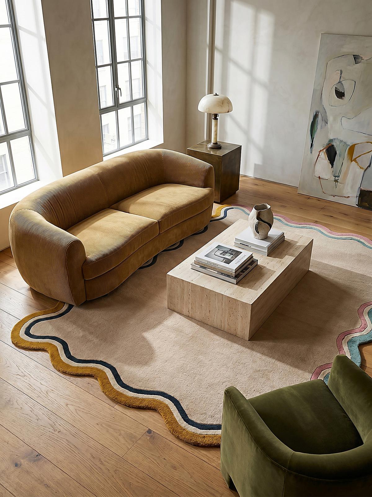 TEPPICH aus Wolle WINCH in Beige, mit Bordüre, 120 x 170 cm - Beige, Textil (170/120cm) - KADIMA DESIGN