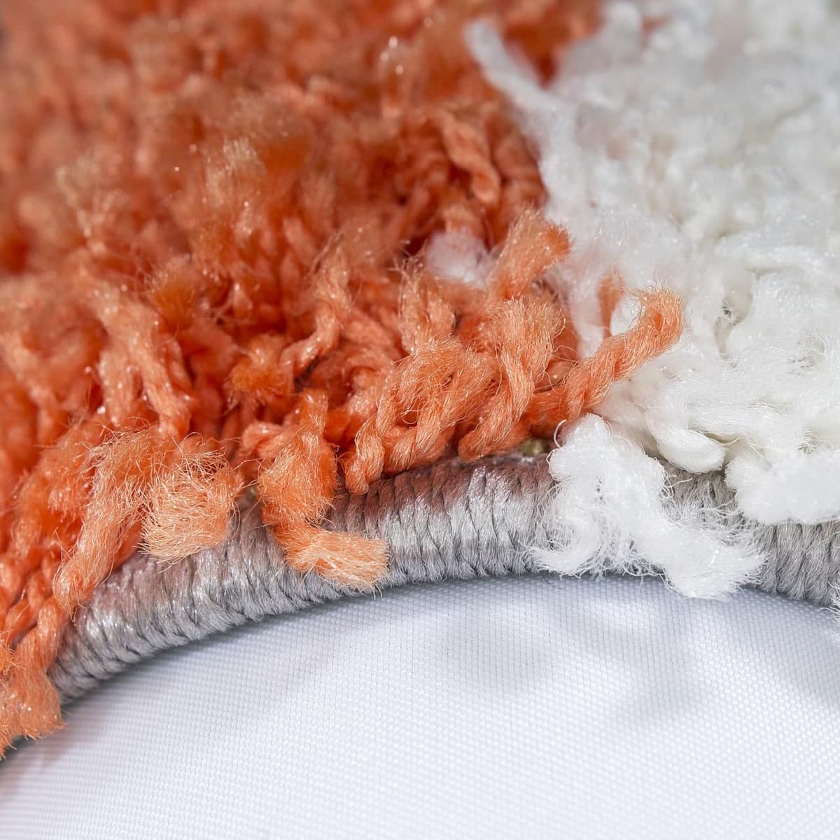 HOCHFLORTEPPICH RHEIN, kariert, Terrakotta, 80 x 250 cm - Orange, Textil (250/80cm) - KADIMA DESIGN
