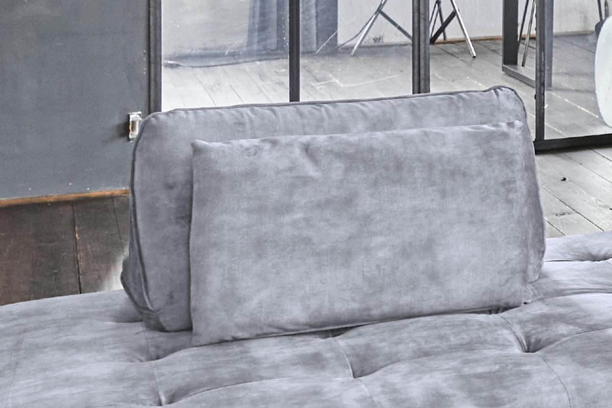 RÜCKENKISSEN WIOLO Grau Velvet - Grau, Textil (80/46cm) - KAWOLA