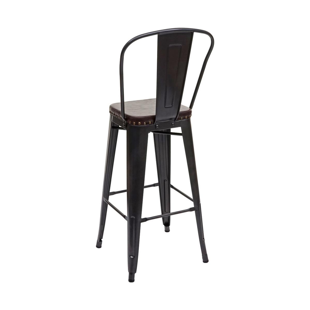 BARHOCKER H10C Schwarz, Braun 2er-Set - Schwarz/Braun, Metall (43/115/46cm) - MCW