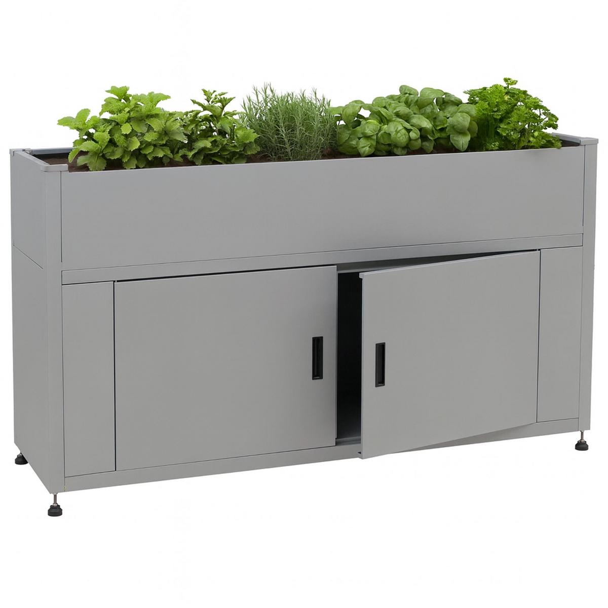 HOCHBEET Grau - Grau, Metall (161/91/51cm) - MCW