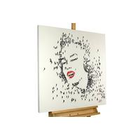 ÖLGEMÄLDE 80/80 cm - Schwarz/Weiß, Holz/Textil (80/80cm) - KUNSTLOFT