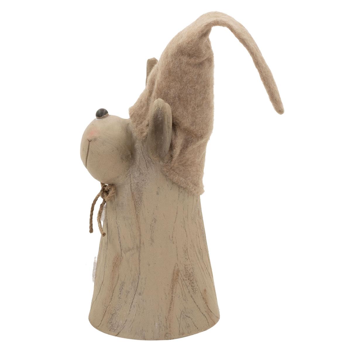 WEIHNACHTSELCH-FIGUR mit LED-Beleuchtung Weihnachtsdeko Innen höhenverstellbar 45-63 cm Braun Holzoptik - Braun, Stein (30/63/21cm) - ECD-Germany