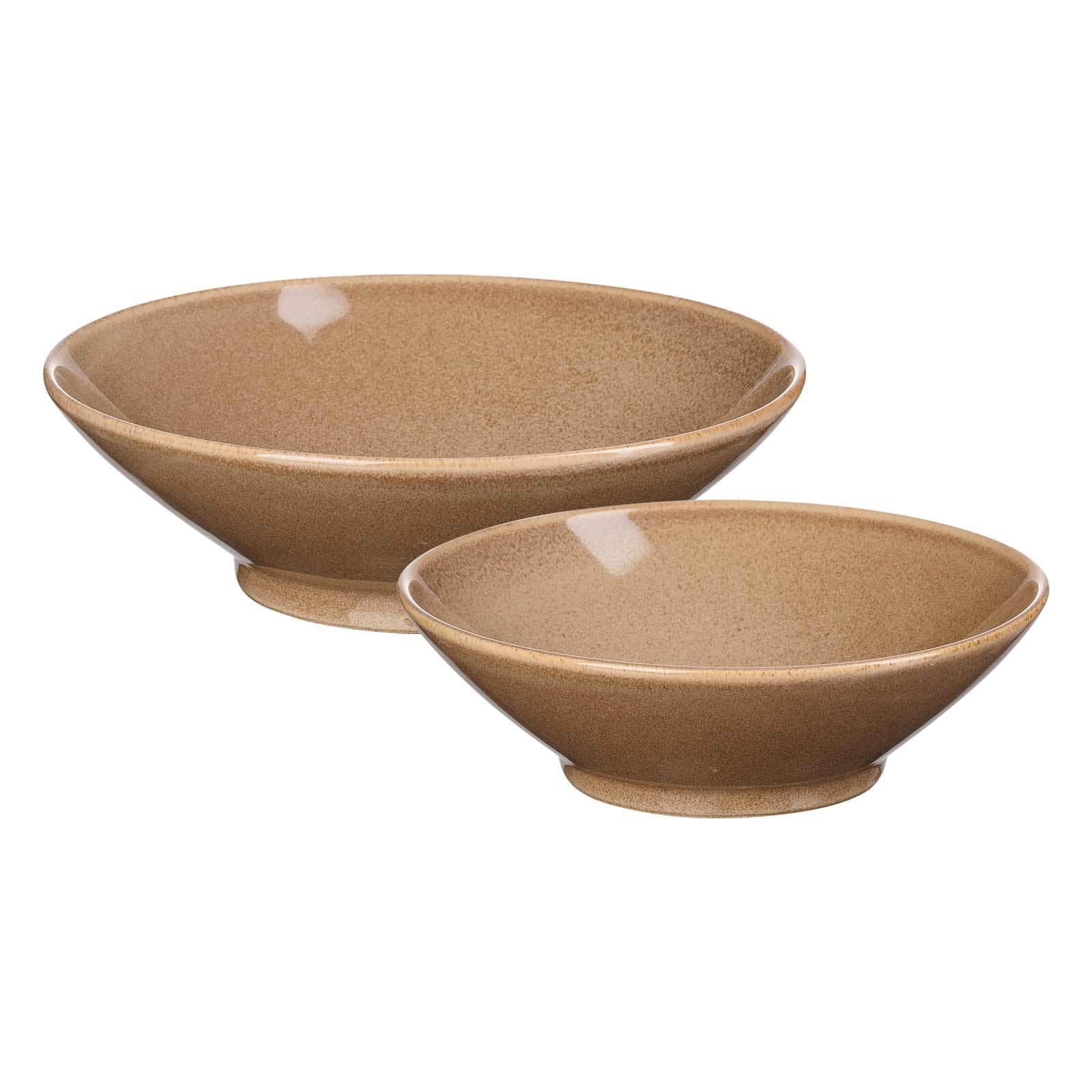 SERVIERSCHALEN-SET Sahara Hellbraun 2-tlg. - Hellbraun, Keramik (2/2/2cm) - Ritzenhoff Breker