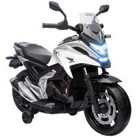 KINDER Elektro-Motorrad, 12V Kindermotorrad mit MP3, USB, LED-Scheinwerfer Weiß - Weiß, Kunststoff (107/46/75cm) - AIYAPLAY