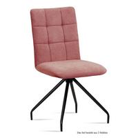 ESSZIMMERSTUHL (2er-Set) Devera 47x91x60 Schwarz/Rosewood - Dunkelrosa/Schwarz, Kunststoff (60/91/47cm) - 58aufmkessel