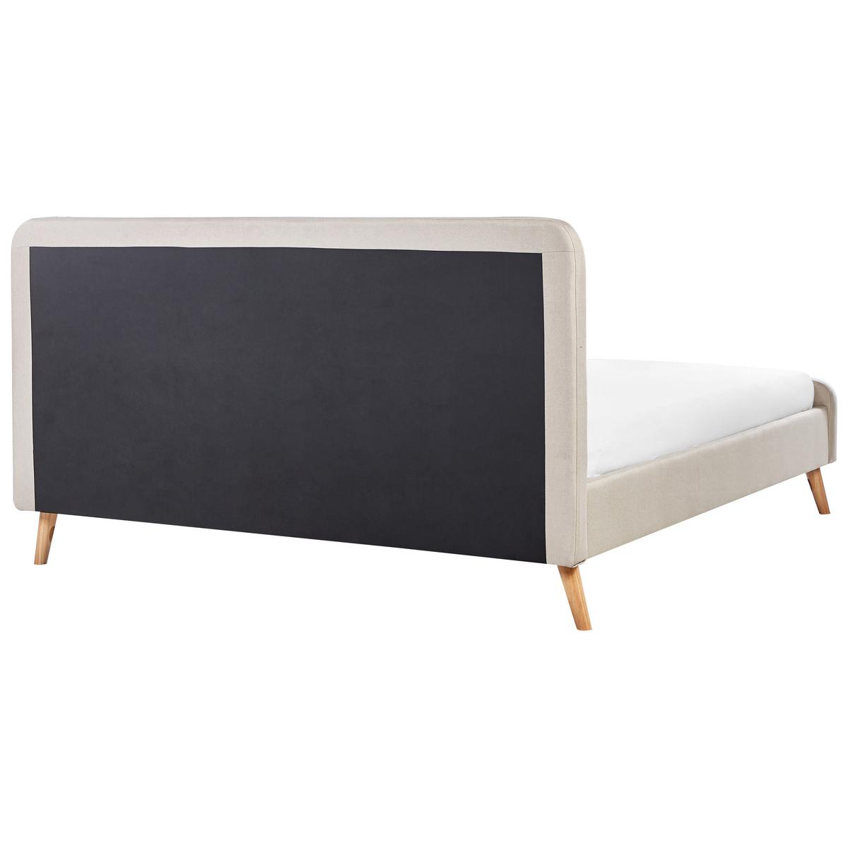 POLSTERBETT Beige 180x200 cmRennes - Hellbraun/Beige, Textil (180/200cm) - Beliani