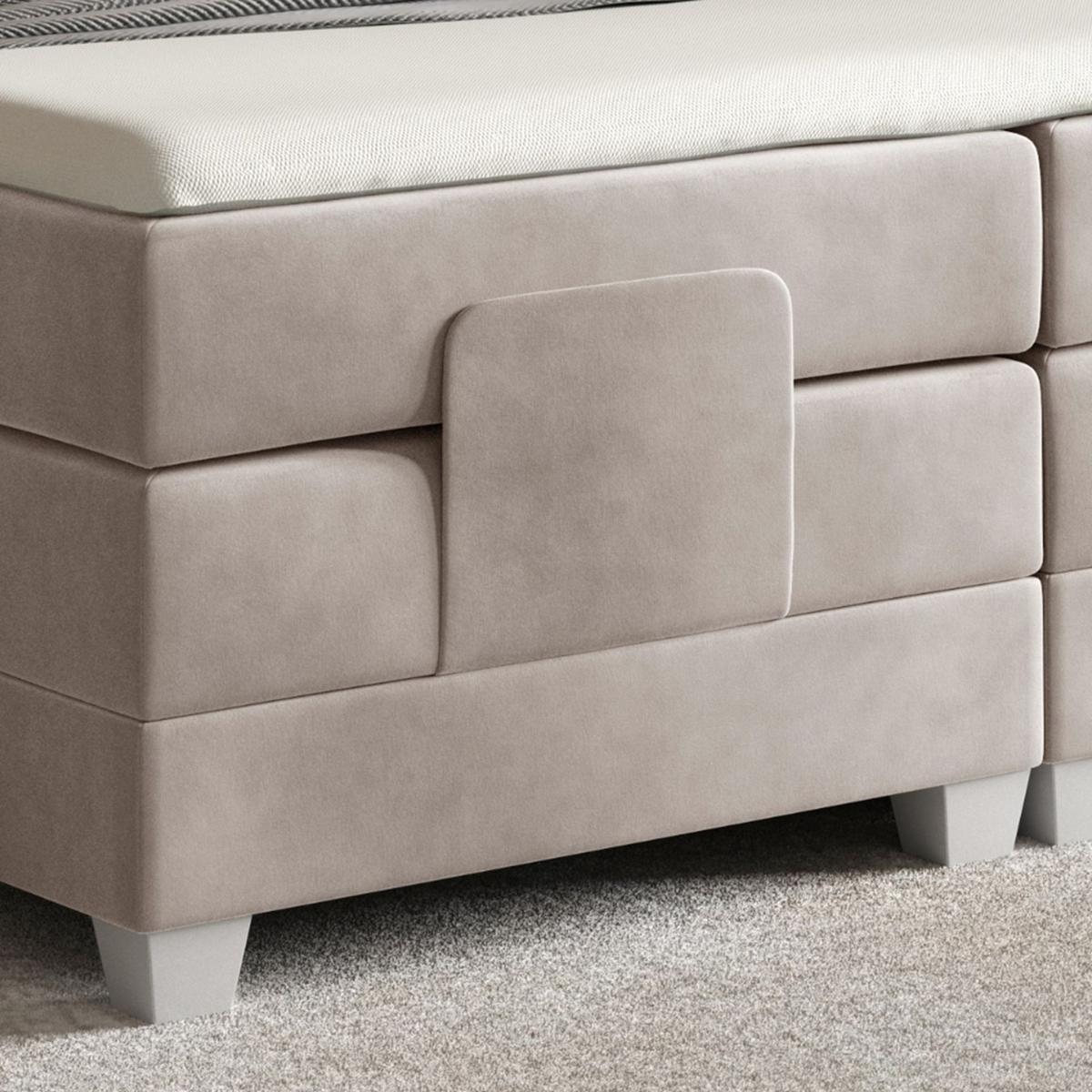 BOXSPRINGBETT Elektrisch Steve - Dunkelbraun, Holzwerkstoff/Textil (140/200cm) - Fun Möbel