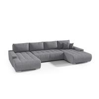 PANORAMASOFA Jonas 5 Sitzplätze Grau - Grau, Holzwerkstoff (350/85/185cm) - Petits-meubles