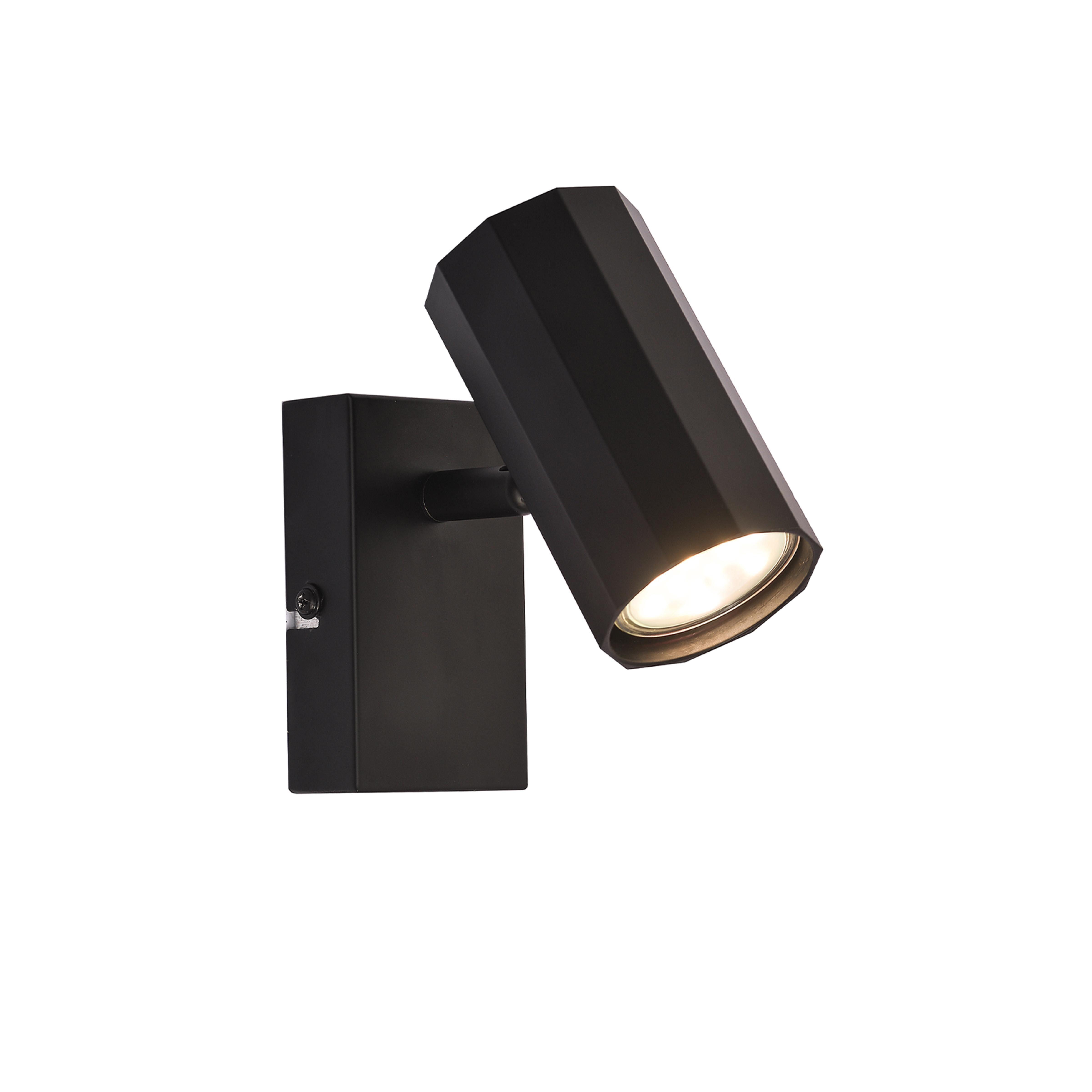 DECKENSTRAHLER Adorf 1-flammig 10/2.5/15.3 cm - Schwarz, Metall (10/2.5/15.3cm) - Nettlife