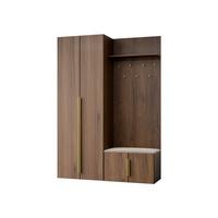 GARDEROBE-SET Kerkin I - Beige/Goldfarben, Holzwerkstoff/Kunststoff (70/200/42cm) - MIRJAN24