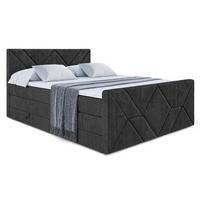 BOXSPRINGBETT BARWA-Z KING - 160x200 - H3/H4 - Schwarz - Schwarz, Holzwerkstoff (160/200cm) - ALTDECOR