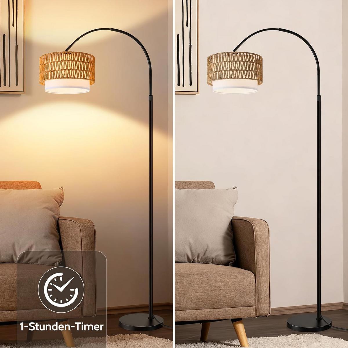 STEHLAMPE Dalyn 32/19/180 cm - Schwarz, Metall (32/19/180cm) - ZMH