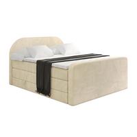 BOXSPRINGBETT mit Matratze und Lattenrost - NOX-Z KING-140x200 - Beige Monolith - Beige, Holzwerkstoff (140/200cm) - ALTDECOR