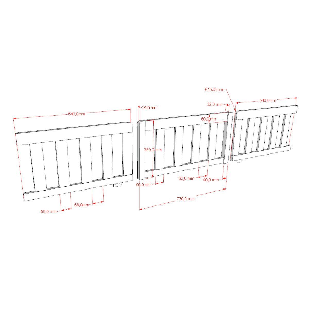 TAGESBETT Kapua 90x200 mit Rausfallschutz Kiefer Massivholz weiß - Weiß, Holz (90/200cm) - 58aufmkessel
