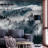 SELBSTKLEBENDE FOTOTAPETE 196/140 cm - Grau/Grün, Kunststoff/Textil (196/1cm) - KUNSTLOFT