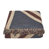 ÜBERWURF 125/150 cm mit Union Jack im Vintage-Look - Dunkelblau, Textil (125/150cm) - Homescapes