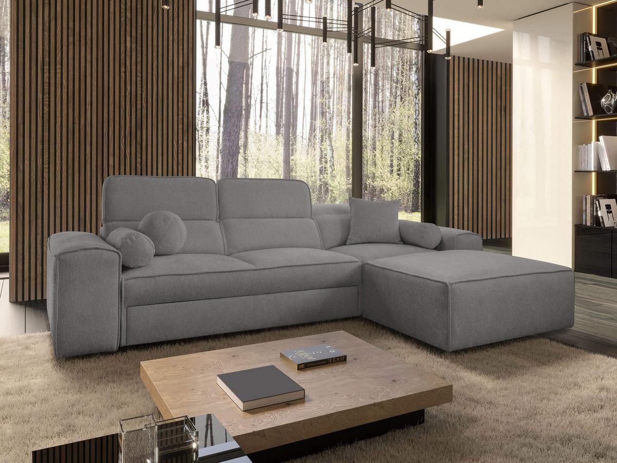 ECKSCHLAFSOFA Vito I, Seite: Rechts - Dunkelgrau, Holz/Textil (276/187cm) - MIRJAN24