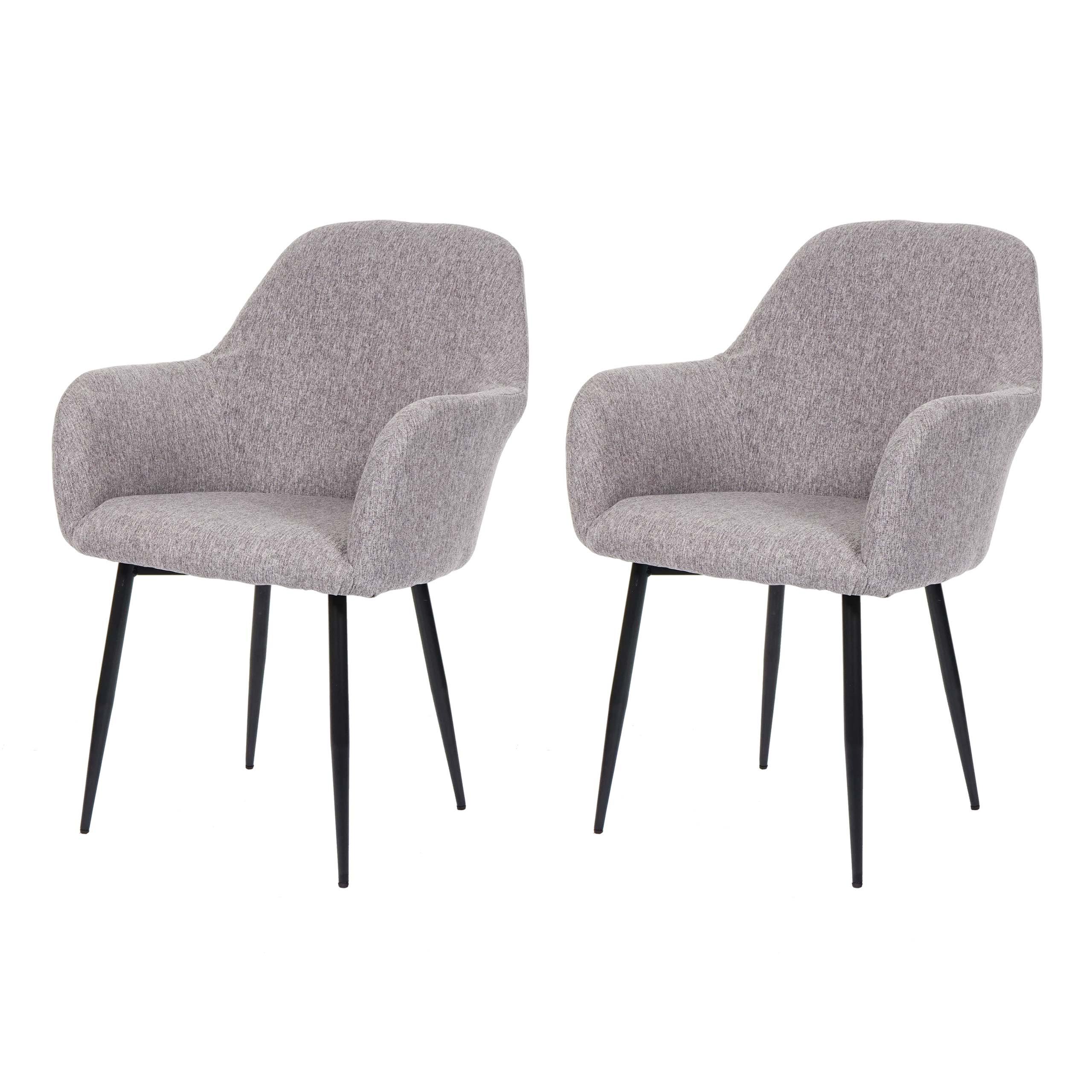 ESSZIMMERSTUHL Grau 2er-Set - Grau, Textil (57/83/57cm) - MCW