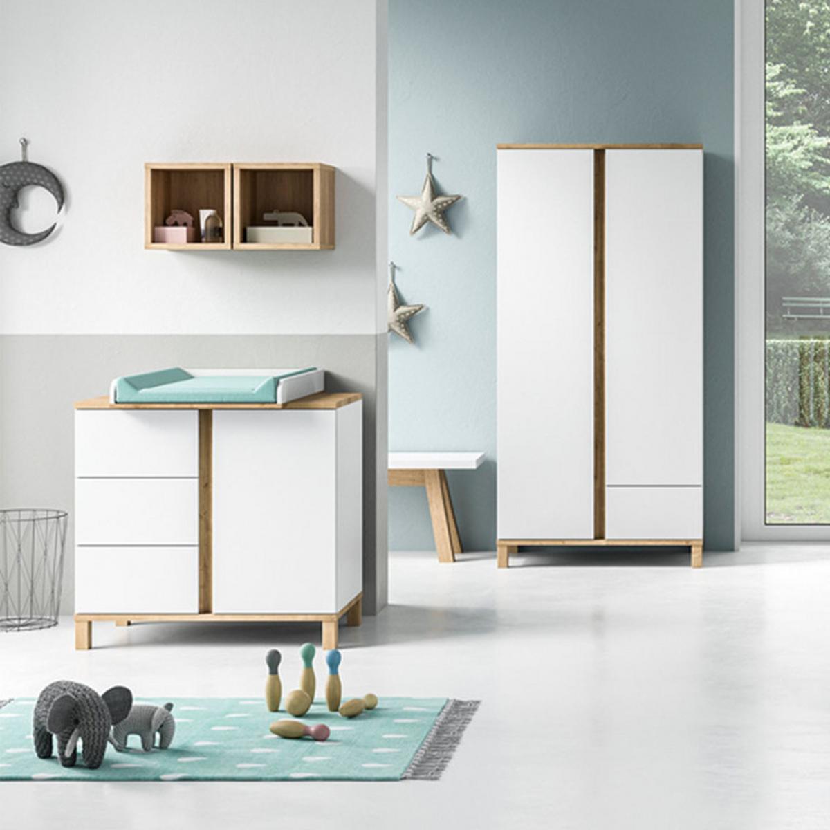 SCHRANK weiß - Weiß, Holzwerkstoff (90/184/53cm) - Petits-meubles