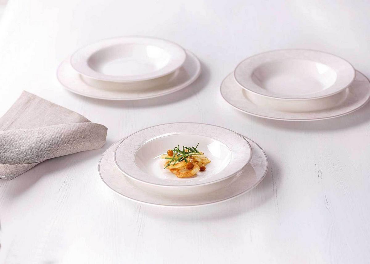 TAFELSERVICE Isabella creme 12-tlg. - Creme, Keramik (18/28/28cm) - Ritzenhoff Breker