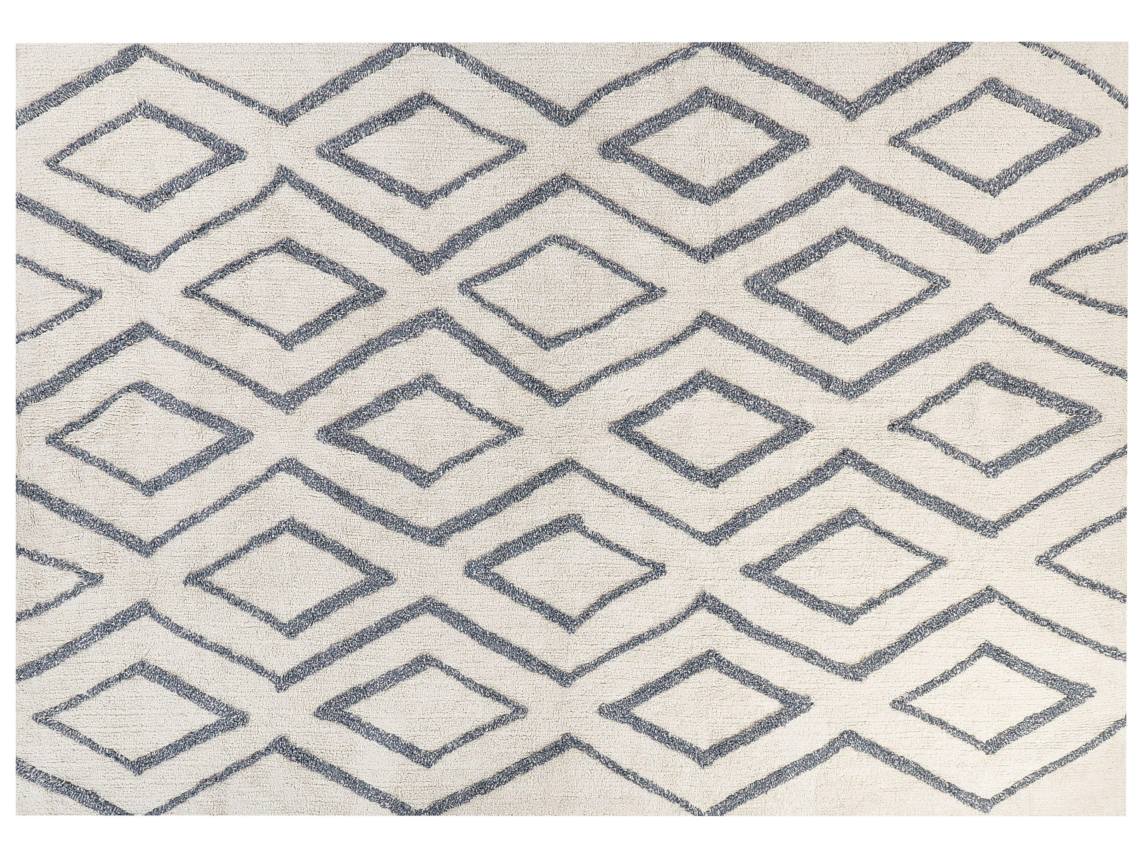 SHAGGY-TEPPICH Menderes 230/160 cm - Weiß, Textil (160/230cm) - Beliani